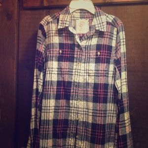 Plaid flannel juniors shirt